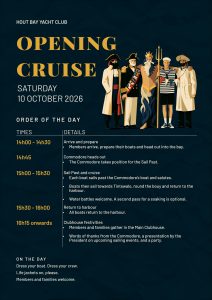 Running order for the Opening Cruise, listing times from 14h00 to 16h15.